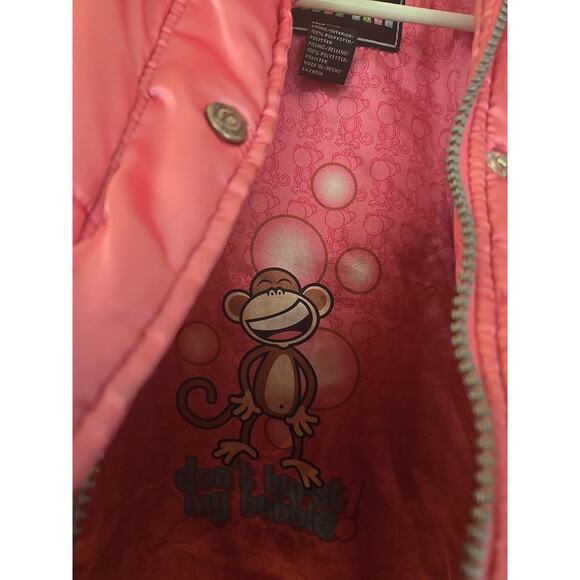 Bobby Jack Pink Puffer Jacket Coat Size 7/8 Vintage Y2K - Picture 6 of 9